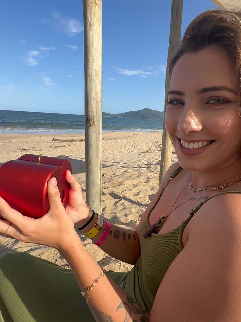 Caixa com Rosa  & Colar Personalizado + Cartão de Brinde! 🎁