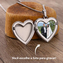 Relicário Coração Valente com Foto Personalizada