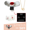 Caixa com Rosa Eterna & Colar Coração Personalizado
