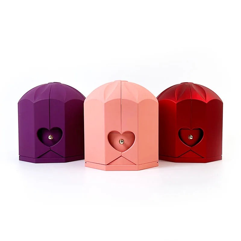 Caixa com Rosa Eterna & Colar Gota Personalizado - Para Minha Mãe