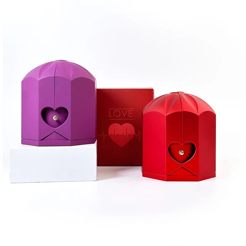 Caixa Puro Amor com Rosa Eterna (Somente Caixa)