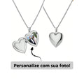 Relicário Coração Valente com Foto Personalizada
