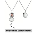 Relicário Minimalista Circular com Foto Personalizada