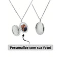 Relicário Clássico Oval com Foto Personalizada