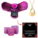 Caixa com Rosa Eterna & Colar Gota Personalizado - Para Minha Mãe
