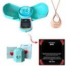 Caixa com Rosa Eterna & Colar Gota Personalizado - Para Minha Mãe