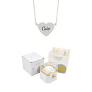 Caixa Rotativa com Rosa Eterna & Colar Coração Gravado com Nomes