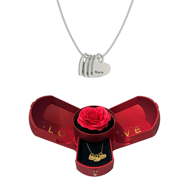 Colar de Corações Amor Eterno